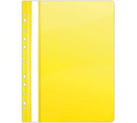 Ershi-1704001pl-11 Lot De 10 Classeurs Perforés A4 En Plastique Jaune Transparent Durable En Pvc Rigide Transparent Pour Bureau Et[3548]