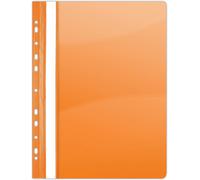 Ershi-1704001pl-12 Lot De 10 Classeurs Perforés En Plastique A4 Orange Transparent Plastique Pvc Rigide Couverture Transparente Po[3546]