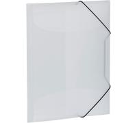 Ershi-19512 Lot De 3 Chemises De Collection A3 En Plastique Transparent Pour Enfant Avec Rabat Intérieur Et Élastique Blanc Transl[203]