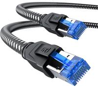 ERSHI-- 1m Câble réseau Cat 8.1 40Gbits - Câble Ethernet Cat 8 LANGigabit 40Gbps 1 mètre - Câble de Patch 1 m - S/FTP PIMF RJ45 - [6