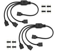 ERSHI-® 2 Pièces câble répartiteur ARGB, 5 V, 3 broches, cable rgb pc, 1 prise vers 3 fiches, 30 cm, pour refroidisseur CPU et ven[7