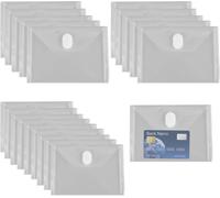 Ershi-20 Pcs Pochette Transparentes, Document Pochette Plastique Porte Documents, Pochette À Fermeture, Étanche Pochettes Transpar[2941]