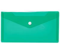 Ershi-20034 Porte-Documents Din Long Vert Transparent, Petites Poches Transparentes Avec Bouton Pression, Enveloppe En Plastique P[1330]
