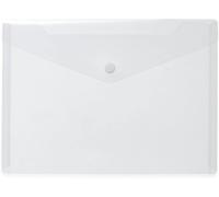 Ershi-20051 Porte-Documents A5 Blanc Transparent Avec Petite Pochette Transparente Avec Bouton Pression Enveloppe En Plastique Pou[1309]