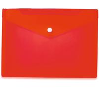 Ershi-20054 Porte-Documents A5 Transparent Rouge, Petite Pochette Transparente Avec Bouton Pression, Enveloppe En Plastique Pour L[1320]