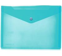 Ershi-20059 Porte-Documents A5 Transparent Bleu Clair, Petites Pochettes Transparentes Avec Bouton-Pression, Enveloppe En Plastiqu[1307]