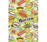 Ershi-3 Feuilles De Papier Cadeau 90 X 65 Cm Wow Crash Boom (18-8678)[433]