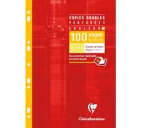 Ershi-4747c Un Étui De Copies Doubles Perforées Jaunes - A4 21x29,7 Cm - 100 Pages Grands Carreaux - Papier Blanc 90 G - Étui Réut[520]