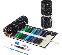 Ershi-48 Crayon De Couleurs Professionnel, Crayon Couleur Avec Pochette À Roulettes, Set De Crayons De Couleur De Qualité Supérieu[6