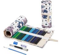 Ershi-48 Crayon De Couleurs Professionnel, Crayon Couleur Avec Pochette À Roulettes, Set De Crayons De Couleur De Qualité Supérieu[7