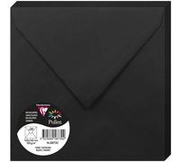 Ershi-5873c - Paquet De 20 Enveloppes Gommées - Format Carré 16,5x16,5cm - 120g/M² - Coloris Noir - Invitation Evènements Et Corre[120]
