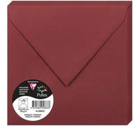 Ershi-5883c - Paquet De 20 Enveloppes Gommées - Format Carré 16,5x16,5cm - 120g/M² - Coloris Bordeaux - Invitation Evènements Et C[111]
