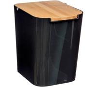 Ershi-5five - Poubelle À Couvercle Bambou 5l "Naturéo" Noir[527]