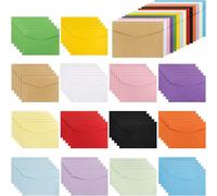 Ershi-70 Pcs Enveloppe Couleur 11,5 X 8,2 Cm 14 Couleurs Enveloppe Cadeau Petite Enveloppe Lot Enveloppe Multicolore Pour Invitati[136]