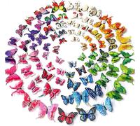 Ershi-96 Autocollants Muraux Papillon Couleur 3d, Décoration De Mariage/Fête D'anniversaire, Décoration De Maison Pour Enfants/Crè[5
