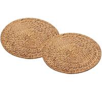 ERSHI- Artesà Set de table en bambou et rotin, marron, 28 cm, lot de 2[679]