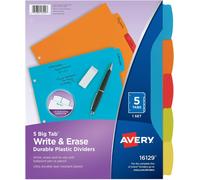 Ershi-Avery Lot De 24 Grands Intercalaires En Plastique Durable Pour Classeurs À 3 Anneaux, Multicolore (16129)[2562]