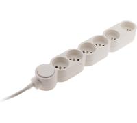 ERSHI-Bloc Home 6 prises 16A 2P+T avec interrupteur Blanc - câble HO5VV-F 3G1 1,5m - équipé d'une fiche parafoudre[324]