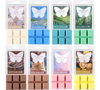 Ershi-Bougie Parfumées Cires Coffret Cadeau Femme Soja Naturelle Longue Durée Bougie Chauffe Plat Parfumées Citron Lavande Cannell[2433]