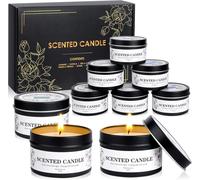 Ershi-Bougie Parfumées, Coffret Bougies Parfumées Cadeau Pour Femme & Homme, 9 X 70g De Cire De Soja - Parfum Longue Durée - Bougi[411]