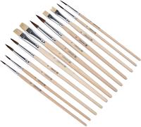 Ershi-Brunnen 1048929 Ensemble De Pinceaux Scolaires (12 Pièces, Cheveux Naturels)[1100]