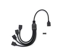 ERSHI-® Câble répartiteur ARGB, 5 V, 3 Broches, Cable RGB pc, 1 Prise vers 4 fiches, 30 cm, pour Refroidisseur CPU et Ventilateur [7