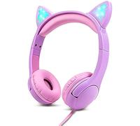 ERSHI-Casque pour Enfants, Casque Chat avec Volume Limité à 85db, Écouteurs Filaires pour Filles pour Kindle Fire, Tablette, Écout[396]