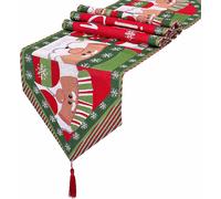 ERSHI- Chemin de table de Noël Nappe Père Noël Nappe de Noël Drapeau de Table de Cuisine Décoration de Table à Manger Sets de Table[2351]