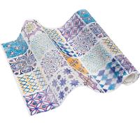 ERSHI- Chemin de table marocain géométrique bleu en tissu pour anniversaire, fête d'été, décoration d'intérieur colorée Fabriqué [3393]