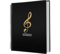 Ershi-Classeur A4 - 60 Compartiments/120 Pages - Noir - Moderne - Polypropylène (Pp) - Coupe 1/2 - Haut - Pour Partitions, Documen[3893]