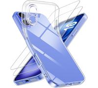 Ershi-Coque Compatible Avec Iphone 16 Et 2 Pièces Verre Trempé, [Protection Caméra] [Anti-Jaune] Antichoc Souple Tpu Bumper Protec[596]