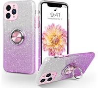 Ershi-Coque Iphone 11 Pro Max Avec Anneau Rotatif 360° Support De Voiture Magnétiqu, Paillettes Scintillantes Brillantes Etui Prot[5054]