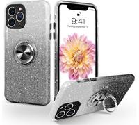 Ershi-Coque Iphone 12 Pro Max Avec Anneau Rotatif 360° Support De Voiture Magnétiqu, Paillettes Scintillantes Brillantes Etui Prot[5092]