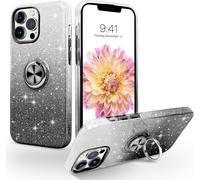 Ershi-Coque Iphone 13 Pro Max Avec Anneau Rotatif 360° Support De Voiture Magnétiqu, Paillettes Scintillantes Brillantes Etui Prot[5074]