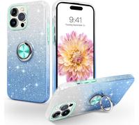 Ershi-Coque Iphone 14 Pro Max Avec Anneau Rotatif 360° Support De Voiture Magnétiqu, Paillettes Scintillantes Brillantes Etui Prot[5069]