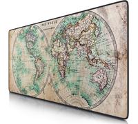 ERSHI-CSL- Tapis de Souris Gamer Carte du Monde Antique 900x400mm - sous-Main Bureau hémisphère - Taille Large XXL - Surface en Ti[2