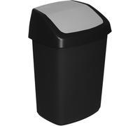 ERSHI-CURVER Swing - Poubelle 25L - Couvercle basculant - Pour Cuisine, Bureau, Salle de Bain - 34,6 x 27,8 x 51,1 cm - Noir / Gri[2