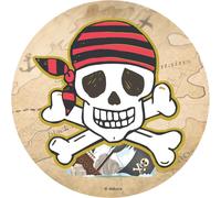 Ershi-Dekora, Disque Azyme Comestible Pirates, Décoration Pour Gâteau D'anniversaire Enfant, Motif Crâne, Décoration De Gâteau Et [5695]
