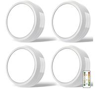 ERSHI-eclairage led cuisine sous meuble, 4 PCS spot led sans fil lampe de placard lumiere led sans fil avec télécommande et foncti[1