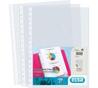 Ershi-Elba Lot De 200 Pochettes En Plastique A4 Transparentes, Multi-Perforations, Polypropylène Peau D'orange 70[125]