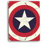 Ershi-Erik® - Chemise Cartonnée A4 Captain America Chemise À Rabats Rigide Pochette Cartonnée 24 X 34 Cm Fournitures Scolair[1488]