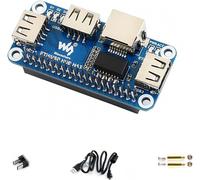ERSHI-Ethernet/USB HUB HAT for Raspberry Pi, 1x RJ45 Ethernet Port Based on RTL8152B Chip, 3x USB Ports Perfectly Fit the Zero/Zer[725]