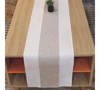 ERSHI- Eulond Chemin de Table en Matériau de Chanvre Noué en Bambou, Coutures Bicolores, Utilisé pour la Décoration Intérieure dans[1483]