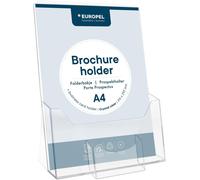 Ershi-Europel Porte-Brochure A4, Compartiment Cartes De Visite, Acrylique Transparent, Présentoir De Documents, Distributeur Pour [497]
