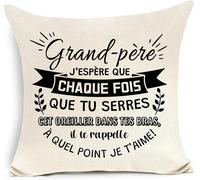 Ershi-Grand-Père J'espère Que Chaque Fois Que Tu Serres Cet Oreiller Dans Tes Bras Housse De Coussin Pour Grand-Père Cadeau D'anni[6899]
