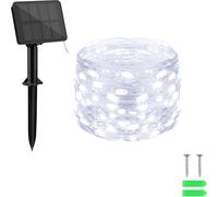 ERSHI-Guirlande lumineuse solaire, 10 m, 100 LED, fil de cuivre, 8 modes, minuterie, protection IP65, pour sapin de Noël, jardin, [90]