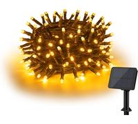 ERSHI-Guirlande lumineuse solaire d'extérieur - 60 LED - 6 m - 8 modes - Étanche IP65 - Blanc chaud - Résistante aux intempéries -[322]