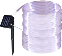 ERSHI-Guirlande Solaire Extérieure de Tuyau, 10M 100 LED Guirlande Lumineuse Solaire Etanche, 8 modes d'éclairage Lampe Décorative[915]