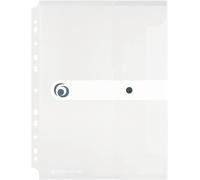 Ershi-Herlitz 11292935 Pochette Porte-Documents A4 En Plastique Avec Bouton Pression Blanc Transparent[3511]
