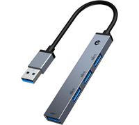 ERSHI-Hub 4 Ports USB pour MacBook Pro/Air (1*3.0+3*2.0), Adaptateur Multiport 5 Gbps pour iMac, Xbox, PS4, Dell, HP, Surface, Tes[754]
